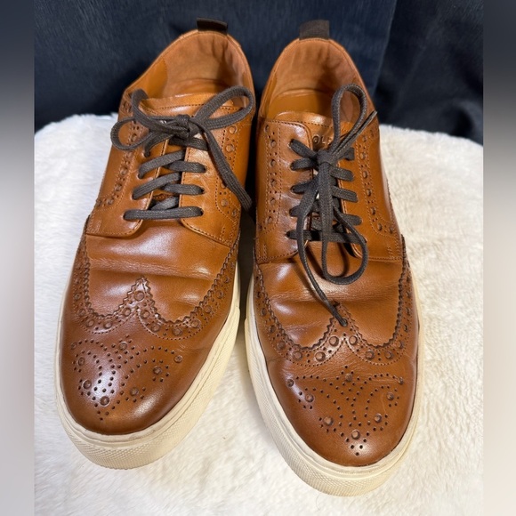 Cole Haan Men’s 8M Brown Leather Wingtip Oxford Sneakers Grand Series Shoes - Picture 2 of 9